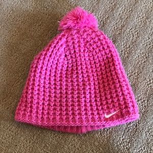 Pink Nike Puff Ball Hat